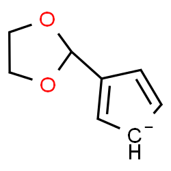 ChemSpider 2D Image | 3-(1,3-Dioxolan-2-yl)-2,4-cyclopentadienide | C8H9O2
