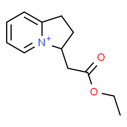 ChemSpider 2D Image | 3-(2-Ethoxy-2-oxoethyl)-2,3-dihydro-1H-indolizinium | C12H16NO2