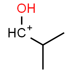 ChemSpider 2D Image | 1-Hydroxy-2-methylprop-1-ylium | C4H9O
