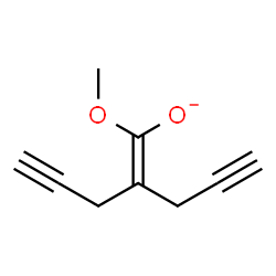 ChemSpider 2D Image | 1-Methoxy-2-(2-propyn-1-yl)-1-penten-4-yn-1-olate | C9H9O2