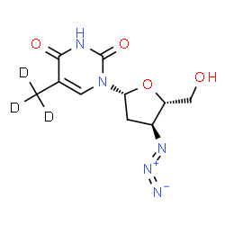 ChemSpider 2D Image | 3'-Azido-3'-deoxy(~2~H_3_)thymidine | C10H10D3N5O4
