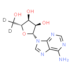 ChemSpider 2D Image | (C~5~',C~5~'-~2~H_2_)Adenosine | C10H11D2N5O4