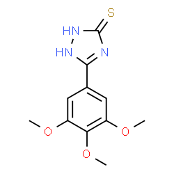 ChemSpider 2D Image | 5-(3,4,5-Trimethoxyphenyl)-1,2-dihydro-3H-1,2,4-triazole-3-thione | C11H13N3O3S
