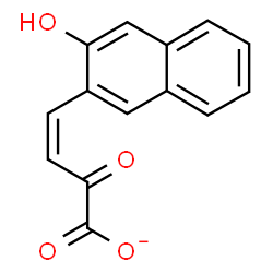 ChemSpider 2D Image | (3Z)-4-(3-Hydroxy-2-naphthyl)-2-oxo-3-butenoate | C14H9O4