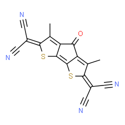ChemSpider 2D Image | 2,2'-(3,5-Dimethyl-4-oxo-2H-thieno[3',2':4,5]cyclopenta[1,2-b]thiene-2,6(4H)-diylidene)dimalononitrile | C17H6N4OS2