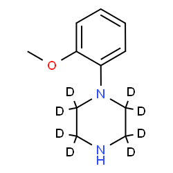 ChemSpider 2D Image | 1-(2-Methoxyphenyl)(2,2,3,3,5,5,6,6-~2~H_8_)piperazine | C11H8D8N2O