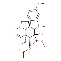 ChemSpider 2D Image | Methyl (2xi,3alpha,4alpha,19xi)-4-acetoxy-3-hydroxy-16-methoxy-1-methyl-6,7-didehydroaspidospermidine-3-carboxylate | C25H32N2O6