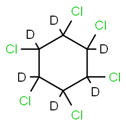 ChemSpider 2D Image | 1,2,3,4,5,6-Hexachloro(~2~H_6_)cyclohexane | C6D6Cl6