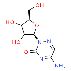 ChemSpider 2D Image | 5-Amino-2-(beta-D-glycero-pentofuranosyl)-1,2,4-triazin-3(2H)-one | C8H12N4O5