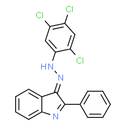 ChemSpider 2D Image | (3E)-2-Phenyl-3-[(2,4,5-trichlorophenyl)hydrazono]-3H-indole | C20H12Cl3N3