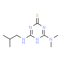 ChemSpider 2D Image | 4-(Dimethylamino)-6-(isobutylamino)-1,3,5-triazine-2(5H)-thione | C9H17N5S