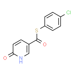 ChemSpider 2D Image | S-(4-Chlorophenyl) 6-oxo-1,6-dihydro-3-pyridinecarbothioate | C12H8ClNO2S