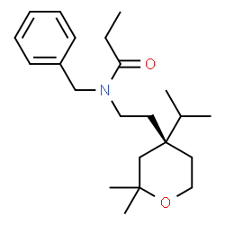 ChemSpider 2D Image | N-Benzyl-N-{2-[(4R)-4-isopropyl-2,2-dimethyltetrahydro-2H-pyran-4-yl]ethyl}propanamide | C22H35NO2