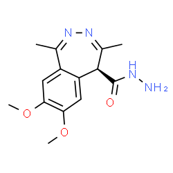 ChemSpider 2D Image | (5S)-7,8-Dimethoxy-1,4-dimethyl-5H-2,3-benzodiazepine-5-carbohydrazide | C14H18N4O3