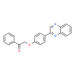 ChemSpider 2D Image | 1-Phenyl-2-[4-(2-quinoxalinyl)phenoxy]ethanone | C22H16N2O2