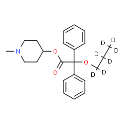 ChemSpider 2D Image | 1-Methyl-4-piperidinyl diphenyl[(~2~H_7_)propyloxy]acetate | C23H22D7NO3