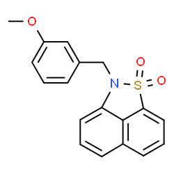 ChemSpider 2D Image | 2-(3-Methoxybenzyl)-2H-naphtho[1,8-cd][1,2]thiazole 1,1-dioxide | C18H15NO3S