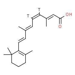 ChemSpider 2D Image | (11cis)-(11,12-~3~H_2_)Retinoic acid | C20H26T2O2