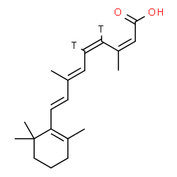 ChemSpider 2D Image | (11cis,13cis)-(11,12-~3~H_2_)Retinoic acid | C20H26T2O2