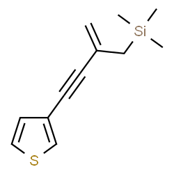 ChemSpider 2D Image | Trimethyl[2-methylene-4-(3-thienyl)-3-butyn-1-yl]silane | C12H16SSi