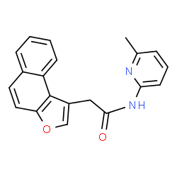 ChemSpider 2D Image | N-(6-Methyl-2-pyridinyl)-2-(naphtho[2,1-b]furan-1-yl)acetamide | C20H16N2O2