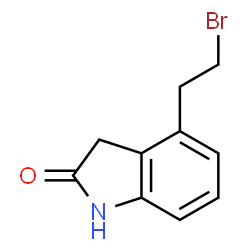 ChemSpider 2D Image | 4-(2-Bromoethyl)-1,3-dihydro-2H-indol-2-one | C10H10BrNO
