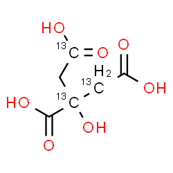 ChemSpider 2D Image | 2-Hydroxy-1,2,3-(1,2-~13~C_2_)propane(3-~13~C)tricarboxylic acid | C313C3H8O7