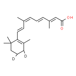 ChemSpider 2D Image | (9cis)-(3,4-~2~H_2_)Retinoic acid | C20H26D2O2
