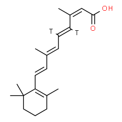 ChemSpider 2D Image | (13cis)-(11,12-~3~H_2_)Retinoic acid | C20H26T2O2