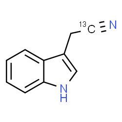 ChemSpider 2D Image | 1H-Indol-3-yl(1-~13~C)acetonitrile | C913CH8N2