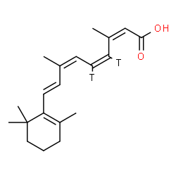 ChemSpider 2D Image | (9cis,11cis,13cis)-(11,12-~3~H_2_)Retinoic acid | C20H26T2O2
