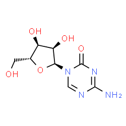 ChemSpider 2D Image | 4-Amino-1-(alpha-D-ribofuranosyl)-1,3,5-triazin-2(1H)-one | C8H12N4O5