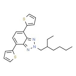 ChemSpider 2D Image | 2-(2-Ethylhexyl)-4,7-di(2-thienyl)-2H-benzotriazole | C22H25N3S2