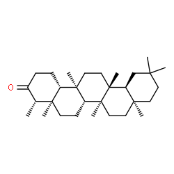 ChemSpider 2D Image | (4S,4aR,6aR,6bS,8aS,12aS,12bR,14aR,14bR)-4,4a,6b,8a,11,11,12b,14a-Octamethylicosahydro-3(2H)-picenone | C30H50O