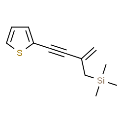 ChemSpider 2D Image | Trimethyl[2-methylene-4-(2-thienyl)-3-butyn-1-yl]silane | C12H16SSi