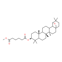 ChemSpider 2D Image | (3beta,5xi,9xi,13xi,17xi,18xi)-19,28-Epoxyoleanan-3-yl methyl adipate | C37H60O5