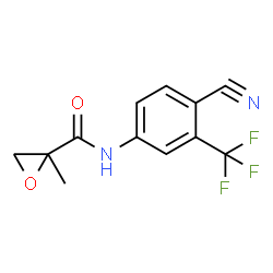 ChemSpider 2D Image | N-(4-Cyano-3-(trifluoromethyl)phenyl)-2-methyloxirane-2-carboxamide | C12H9F3N2O2