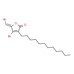 ChemSpider 2D Image | (5Z)-4-Bromo-5-(bromomethylene)-3-dodecyl-2(5H)-furanone | C17H26Br2O2