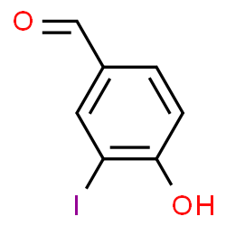 ChemSpider 2D Image | 3-IODO-4-HYDROXYBENZALDEHYDE | C7H5IO2