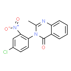 ChemSpider 2D Image | 3-(4-Chloro-2-nitrophenyl)-2-methyl-4(3H)-quinazolinone | C15H10ClN3O3