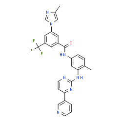 ChemSpider 2D Image | 3-(4-Methyl-1H-imidazol-1-yl)-N-(4-methyl-3-{[4-(3-pyridinyl)-2-pyrimidinyl]amino}phenyl)-5-(trifluoromethyl)benzamide | C28H22F3N7O