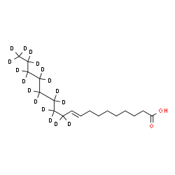 ChemSpider 2D Image | Elaidic Acid-d17 | C18H17D17O2