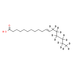 ChemSpider 2D Image | trans-Vaccenic Acid-d13 | C18H21D13O2