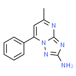ChemSpider 2D Image | 5-Methyl-7-phenyl[1,2,4]triazolo[1,5-a]pyrimidin-2-amine | C12H11N5