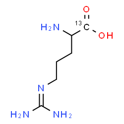 ChemSpider 2D Image | N~5~-(Diaminomethylene)(1-~13~C)ornithine | C513CH14N4O2