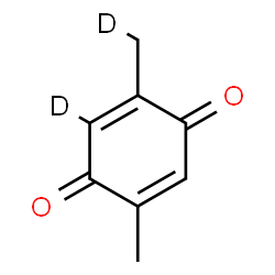 ChemSpider 2D Image | 5-Methyl-2-(~2~H_1_)methyl(3-~2~H)-2,5-cyclohexadiene-1,4-dione | C8H6D2O2