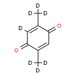 ChemSpider 2D Image | 2,5-Bis[(~2~H_3_)methyl](3-~2~H)-2,5-cyclohexadiene-1,4-dione | C8HD7O2
