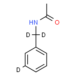 ChemSpider 2D Image | N-[(3-~2~H)Phenyl(~2~H_2_)methyl]acetamide | C9H8D3NO