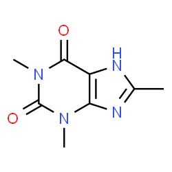 ChemSpider 2D Image | 1,3,8-Trimethyl-3,7-dihydro-1H-purine-2,6-dione | C8H10N4O2