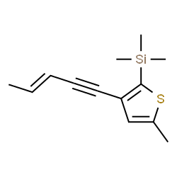ChemSpider 2D Image | Trimethyl{5-methyl-3-[(3E)-3-penten-1-yn-1-yl]-2-thienyl}silane | C13H18SSi